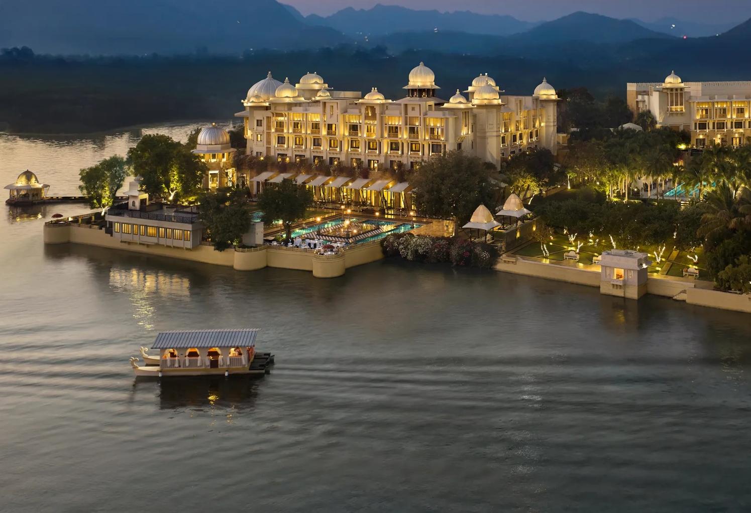Delhi to Leela Palace Udaipur at Night
