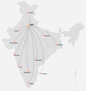 Long distance outstation routes from Delhi
